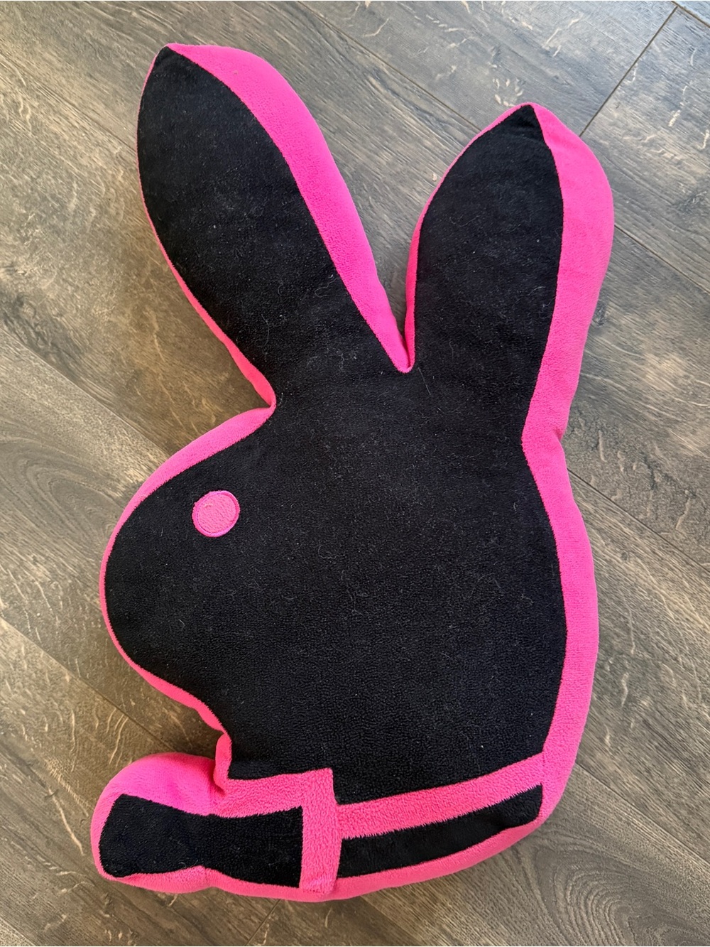Playboy Y2K black pink bunny pillow